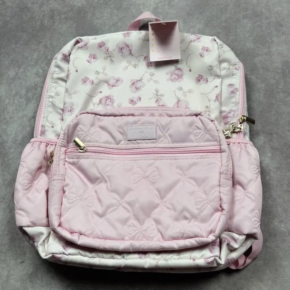 LoveShackFancy Target NWT Backpack Tote Accessory Pouch Bag Set Ribbon Rosa Pink